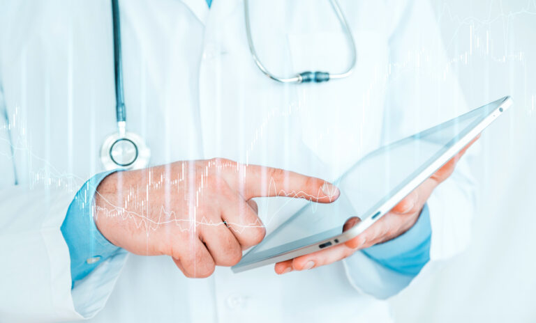 male doctor using